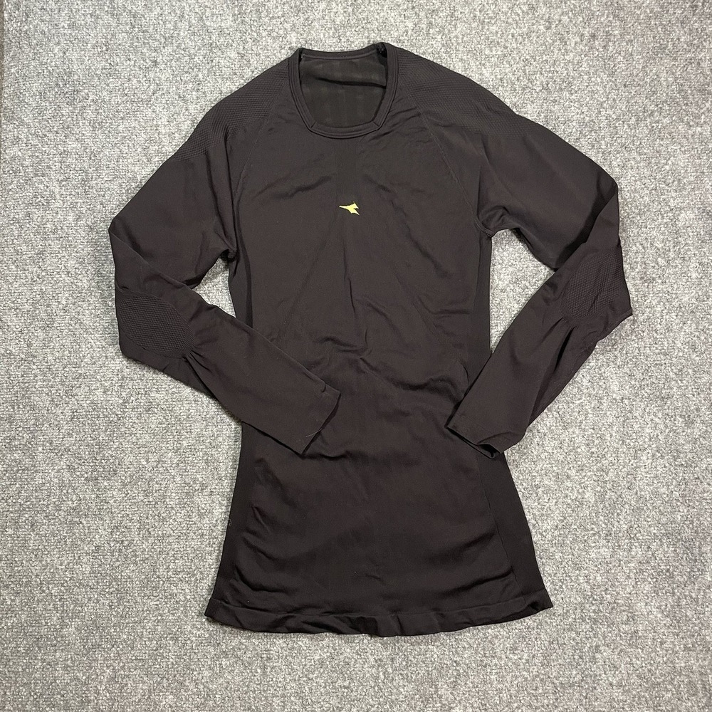 DIADORA Cycling Shirt Mens Large Black Compression Made in ITALY Tech Apparel